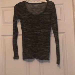 Black and grey long sleeve t-shirt
